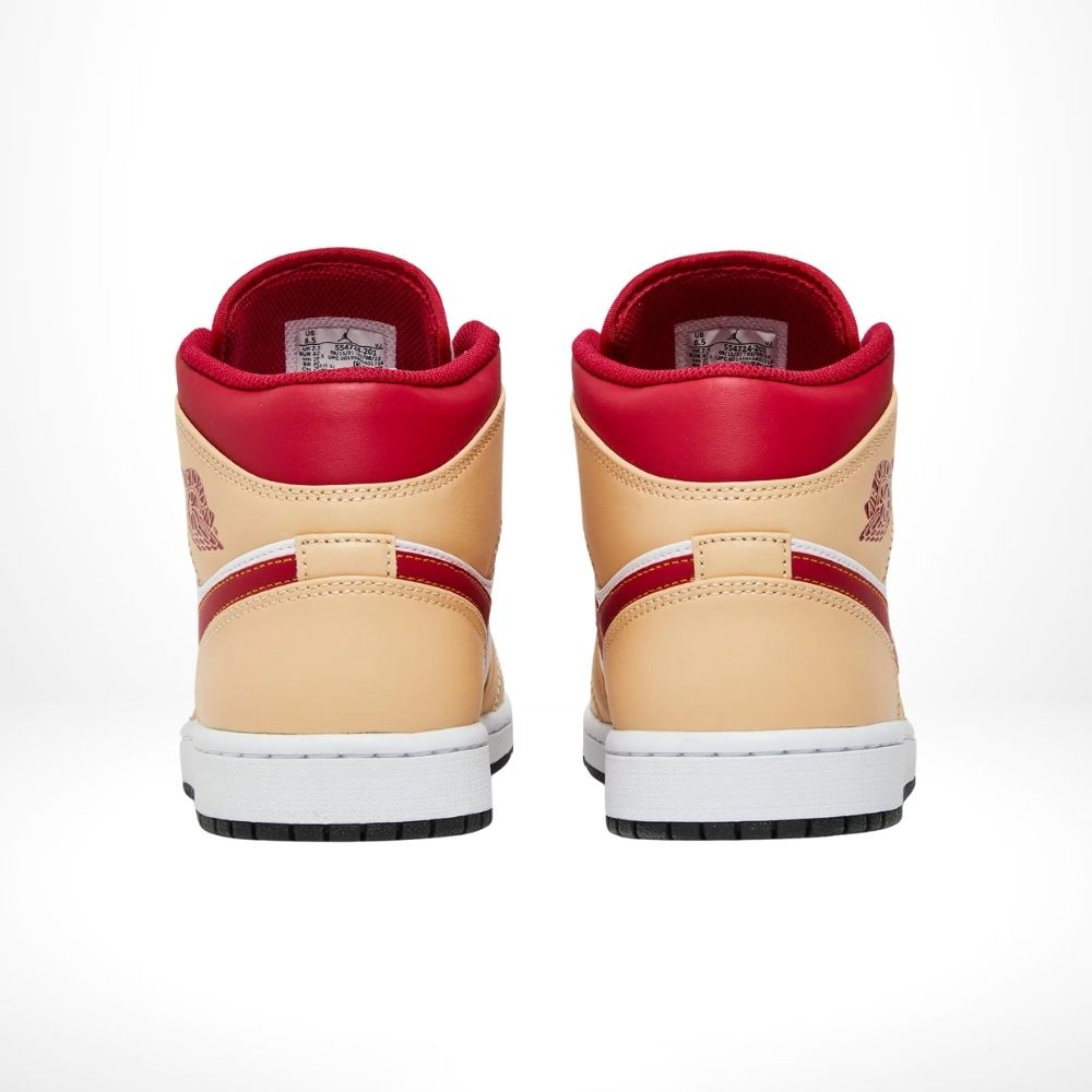 The Air Jordan 1 Mid Light Curry Cardinal