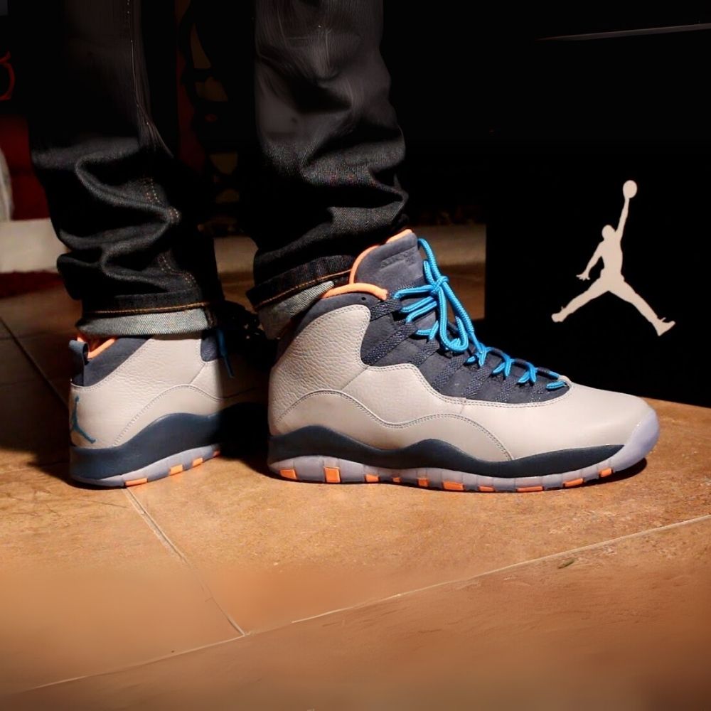 Air Jordan 10 Retro Bobcats Grey Blue