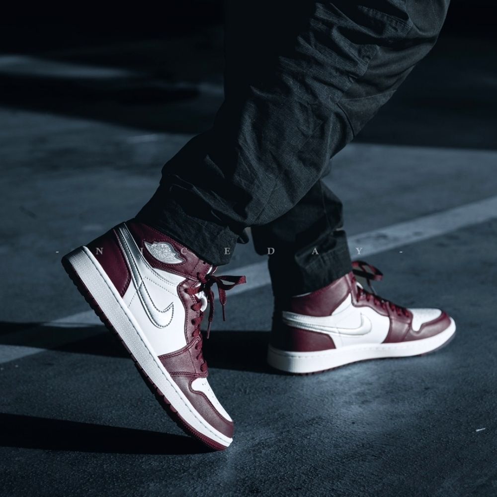 Air Jordan 1 High Golf Bordeaux Red White