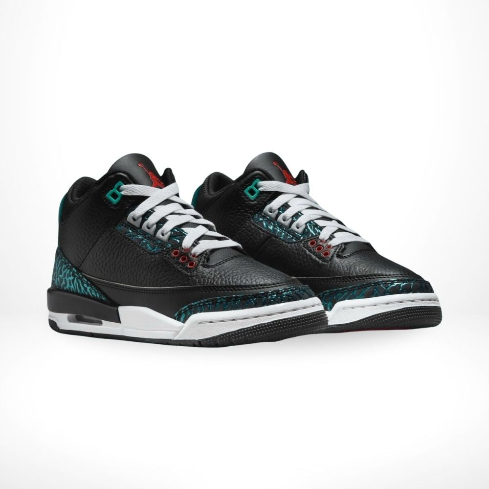Air Jordan 3 Black and Hyper Jade