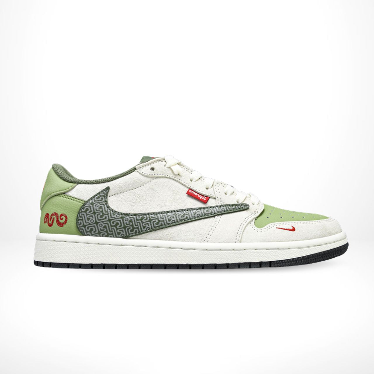 Nike Air Jordan 1 Low x Travis Scott x Supreme Lunar Year Of The Snake Green