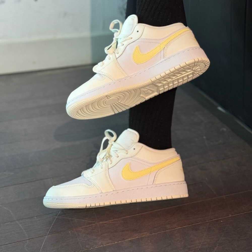 Air Jordan 1 Low GS Zesty Lemon White
