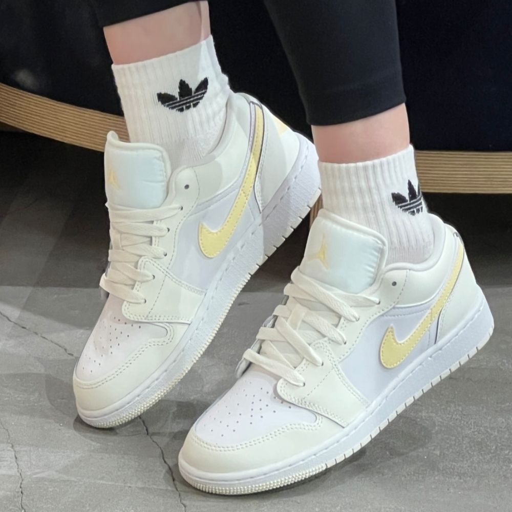 Air Jordan 1 Low GS Zesty Lemon White