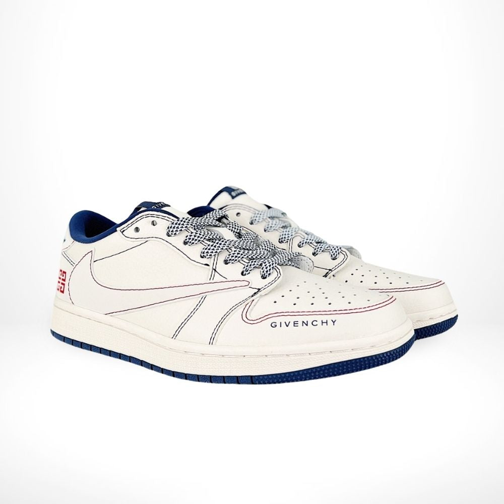 Air Jordan 1 Low x Travis Scott x Givenchy Beige Blue Red Custom