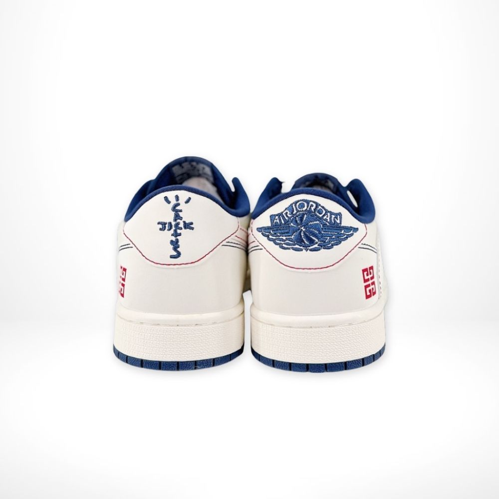 Air Jordan 1 Low x Travis Scott x Givenchy Beige Blue Red Custom
