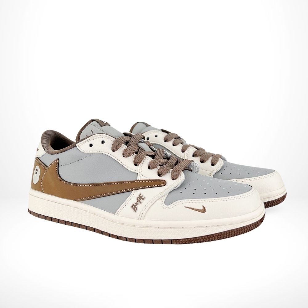 Air Jordan 1 Low x Travis Scott x BAPE Grey Brown