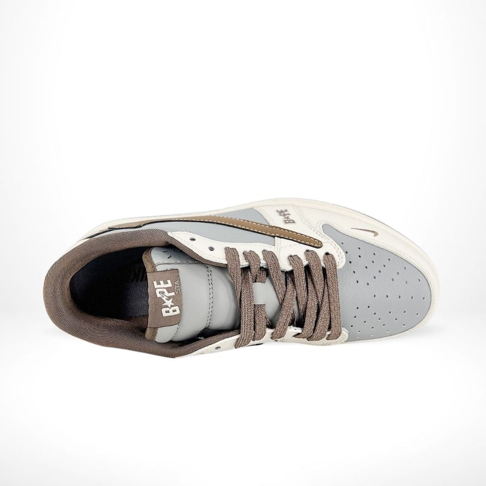 Air Jordan 1 Low x Travis Scott x BAPE Grey Brown