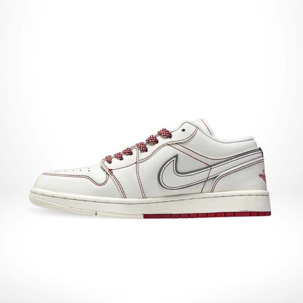 Air Jordan 1 Low x Supreme Sail White Red Custom