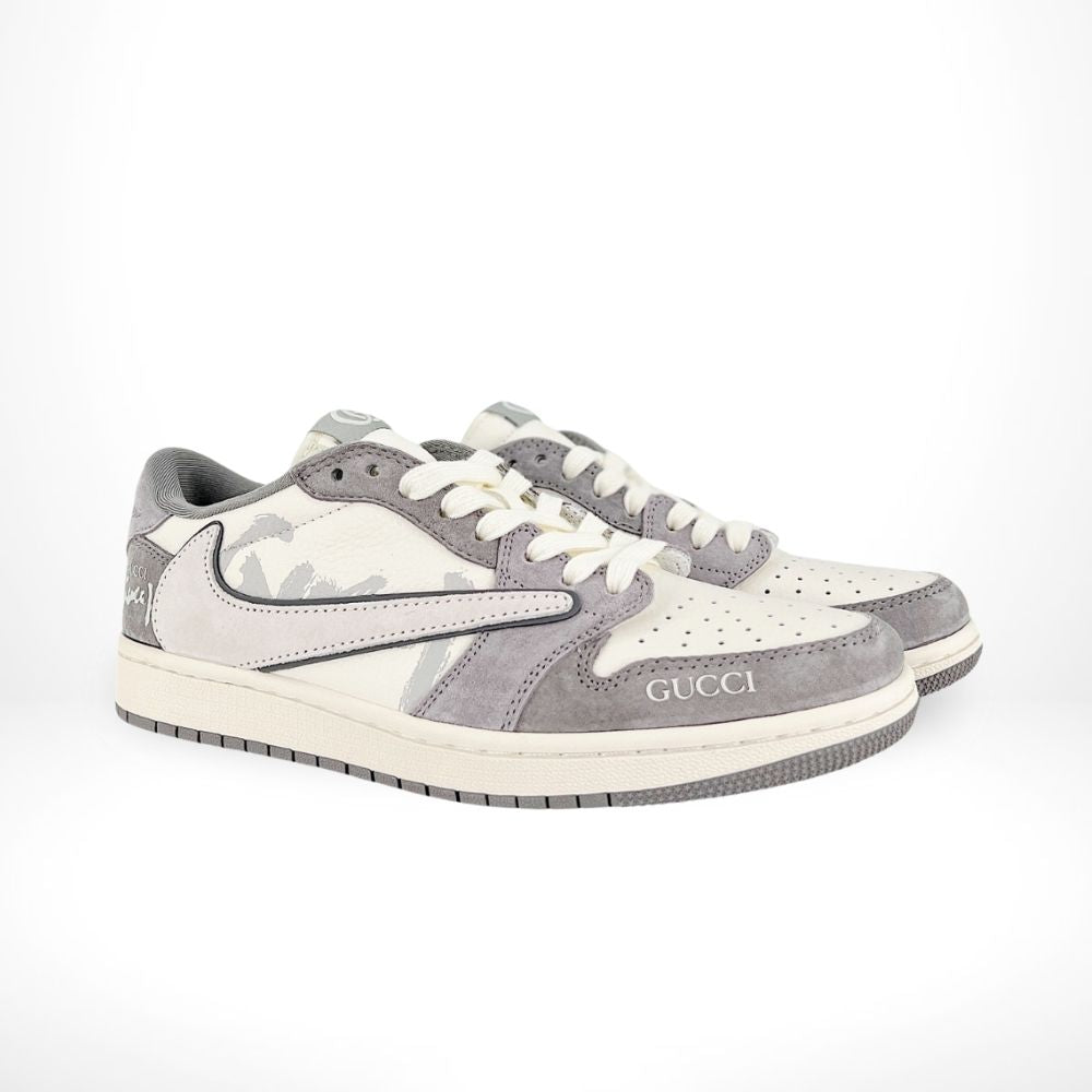 Air Jordan 1 Low x Travis Scott x Gucci Grey White Custom