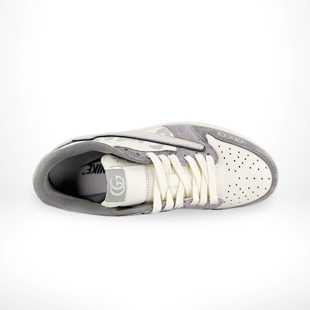 Air Jordan 1 Low x Travis Scott x Gucci Grey White Custom