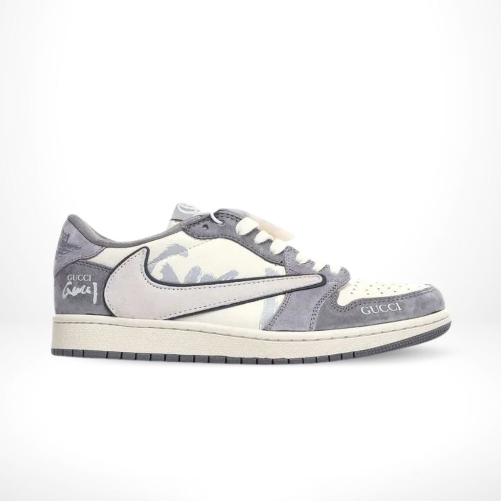 Air Jordan 1 Low x Travis Scott x Gucci Grey White Custom