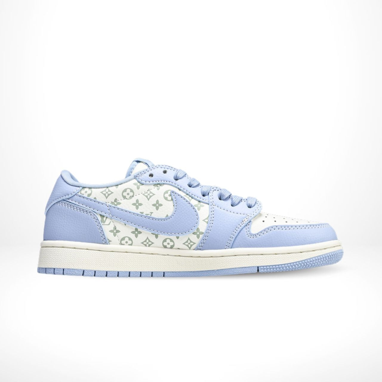 Air Jordan 1 Low x Travis Scott x Louis Vuitton Blue White Custom